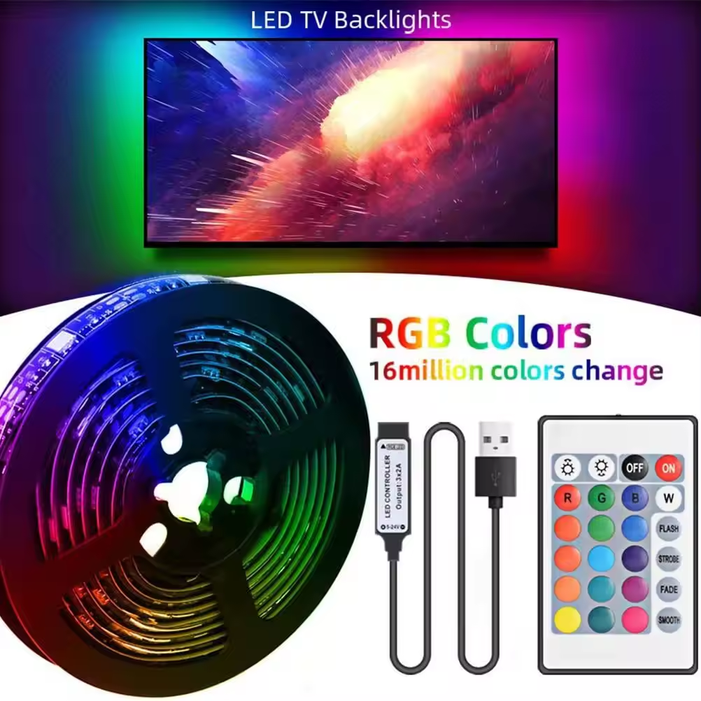 USB-LED-Streifen RGB 5V mit Fernbedienung 4