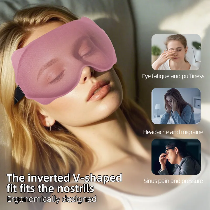 3D-Schlafmaske mit Lichtschutz für Reisen 2