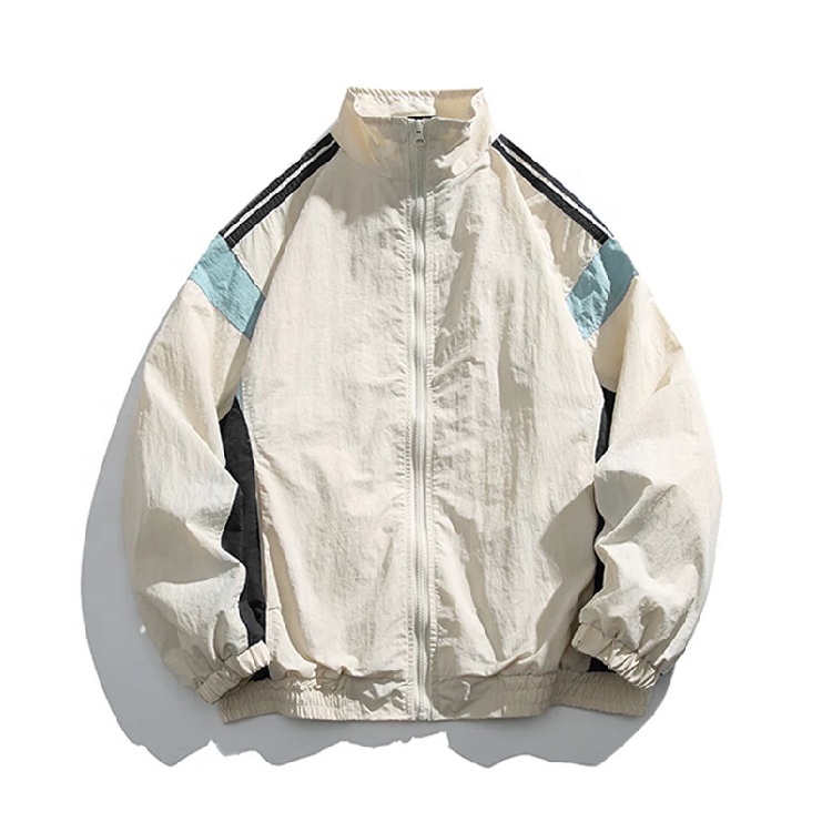 Herren Leichte Windjacke Laufjacke Kontrastnähte