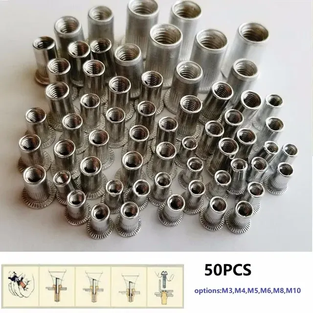 Edelstahl-Nietmuttern-Set 2