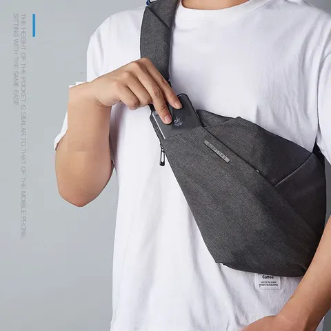 Anti-Diebstahl Canvas-Brusttasche Business