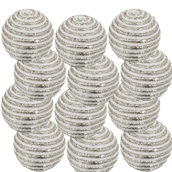 6er Set Glas-Christbaumkugeln Weihnachtsdeko 4