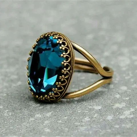 Blauer Zirkonia-Ring