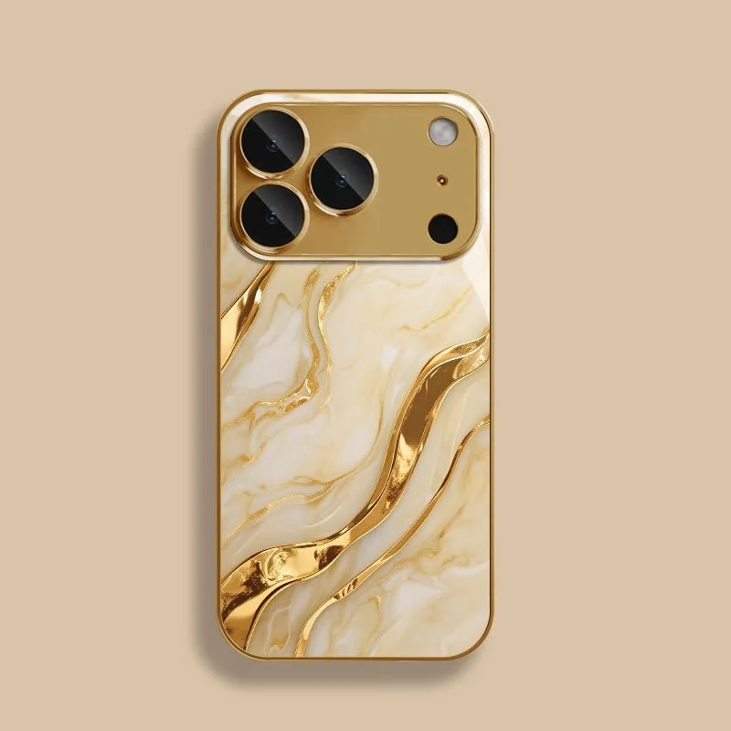 Marmor-Handyhülle mit Goldakzent 4