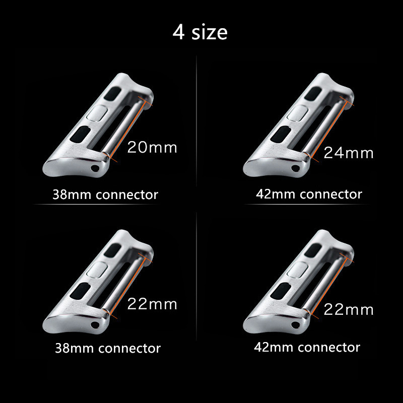 Edelstahl Adapter Apple Watch Lederarmband 2