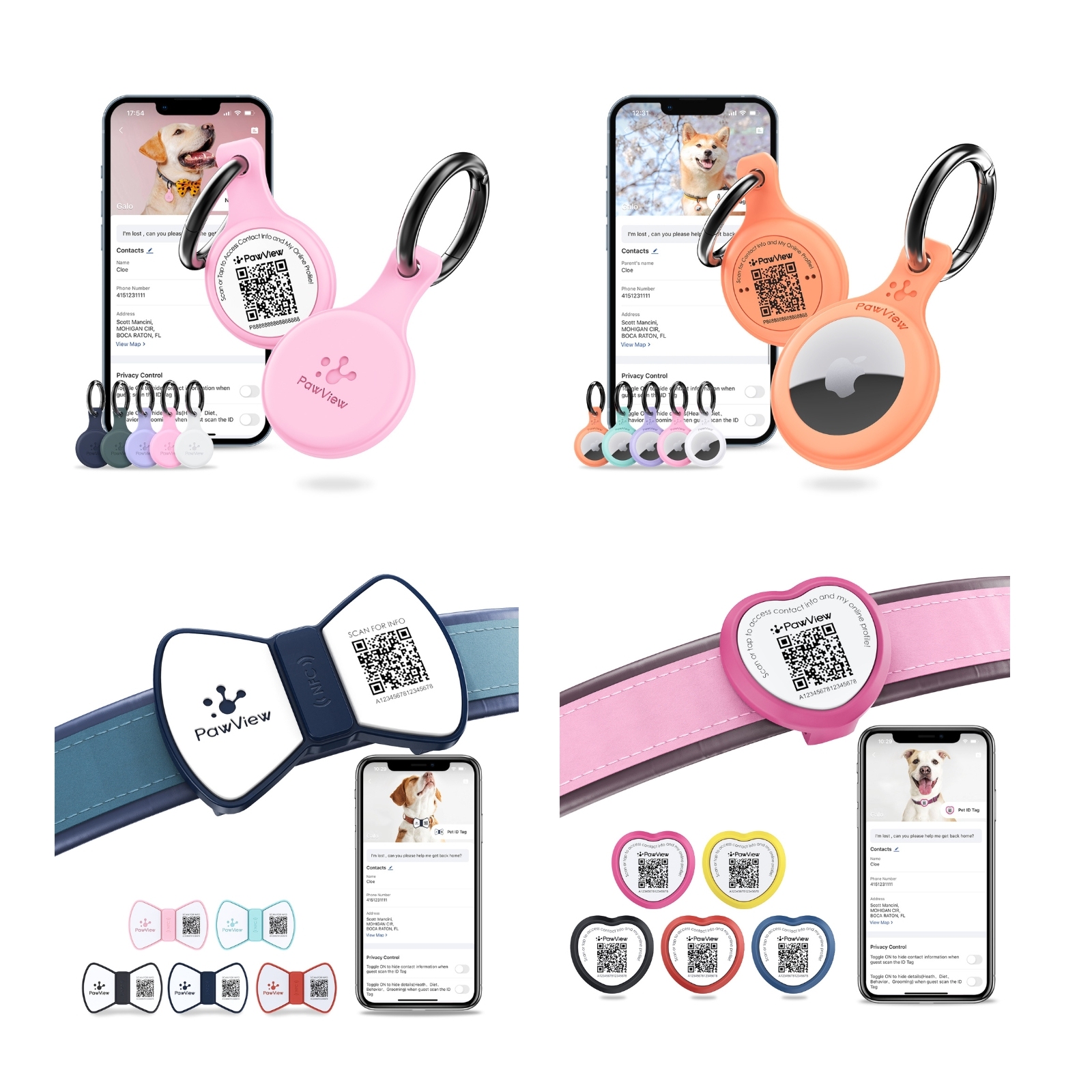 Silikon-Hundehalsband mit NFC und QR-Code 2
