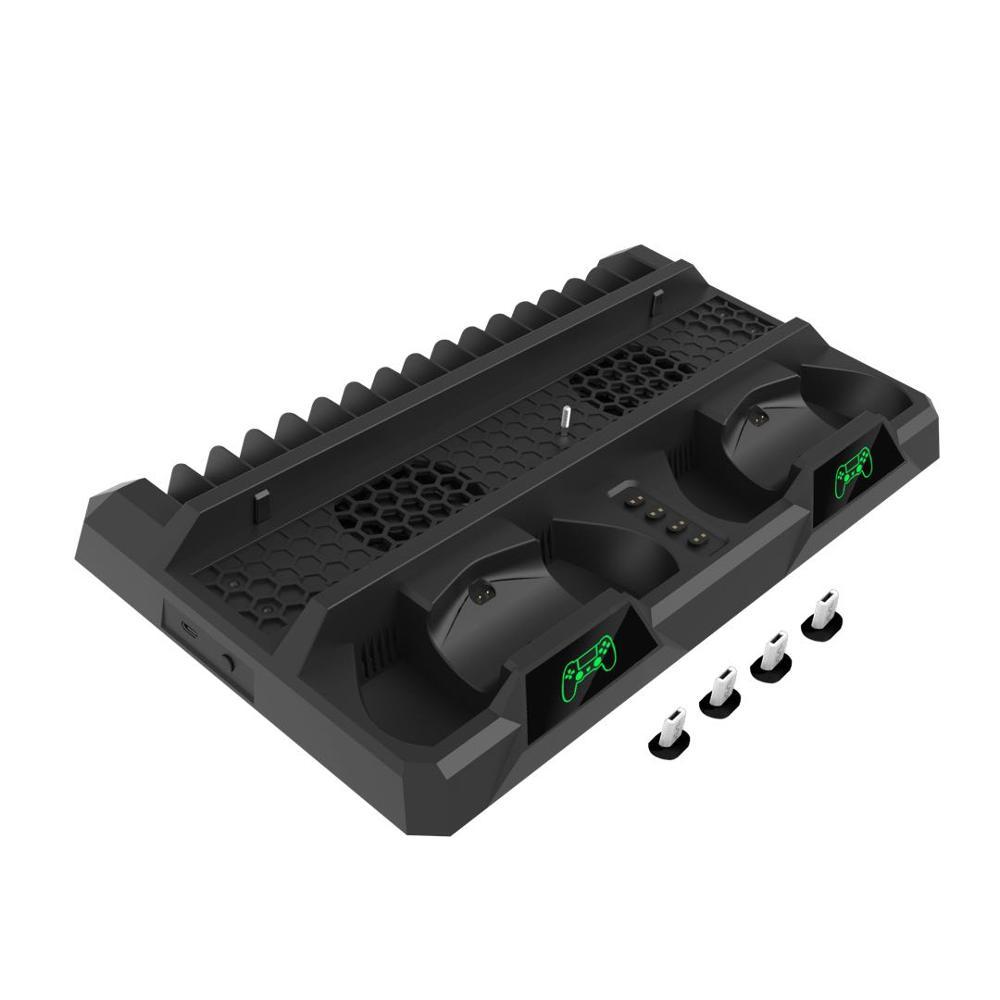 PS4 Dual-Ladestation mit Kühllüfter und Ständer 3