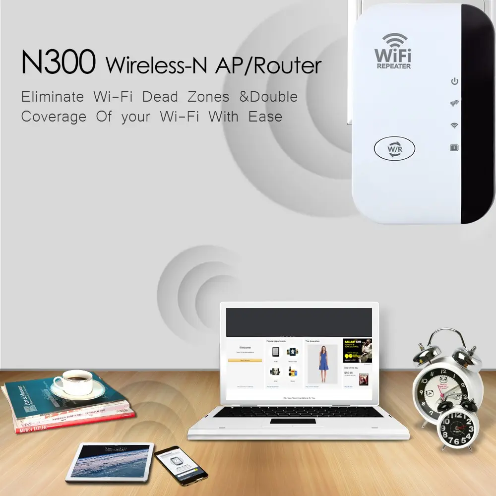 Drahtloser WLAN-Repeater 300Mbps Verstärker 4