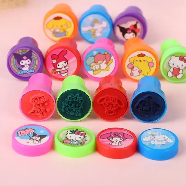 Kawaii-Cartoon-Stempelset für Kinder, 12 Stück 3