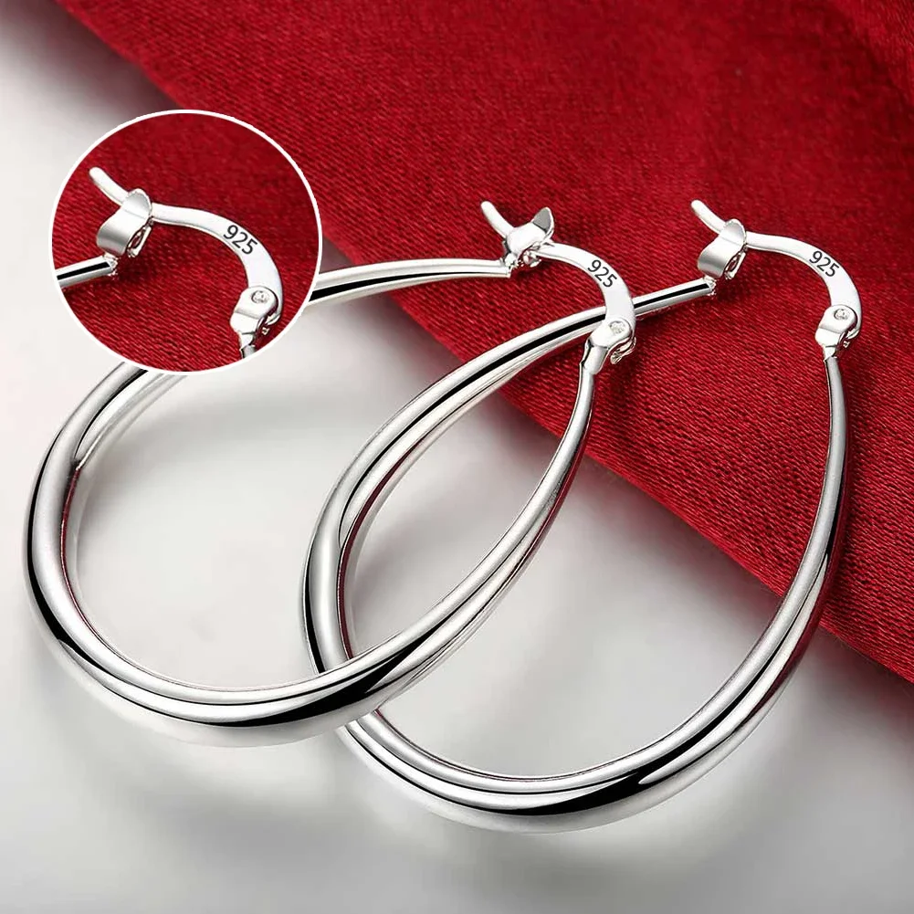 Runde Kreolen-Ohrringe aus 925er Silber 3