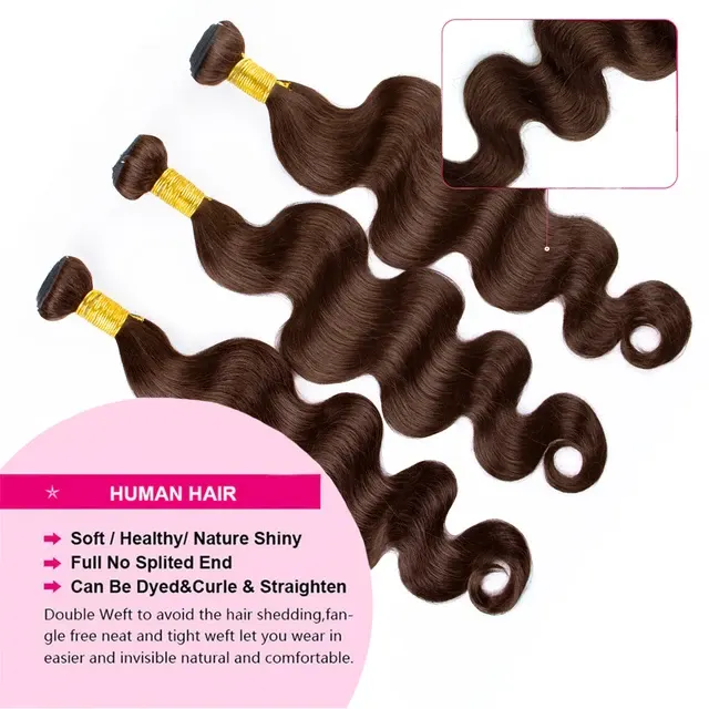 Echthaar-Bündel Body Wave 4