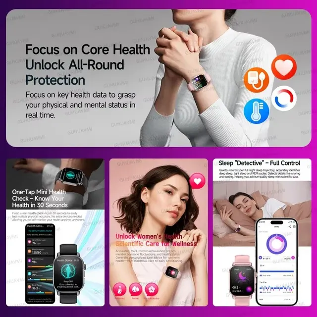 Damen-Gesundheits-Smartwatch mit EKG 4