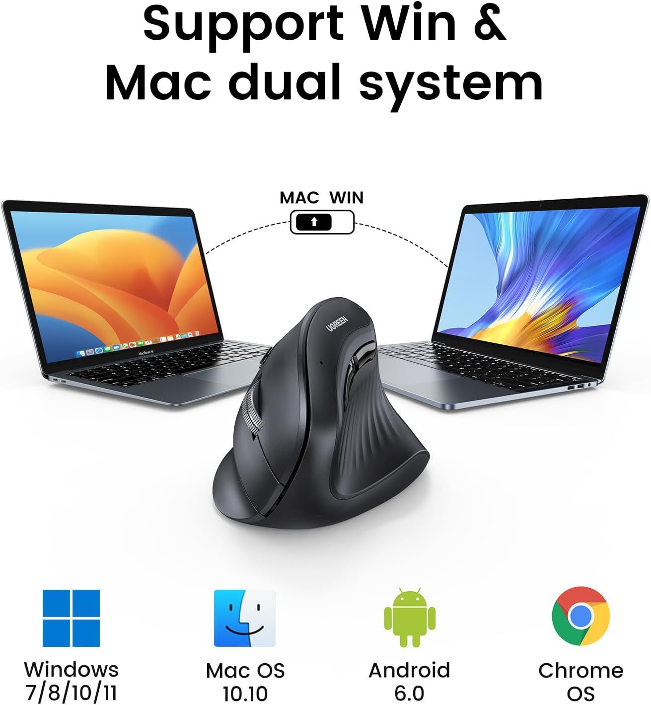 Bluetooth-Vertikalmaus mit fünf Tasten 2