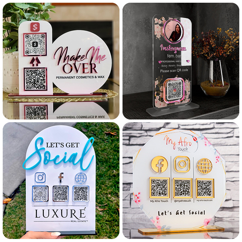 Acryl-Tischaufsteller für QR-Codes 3
