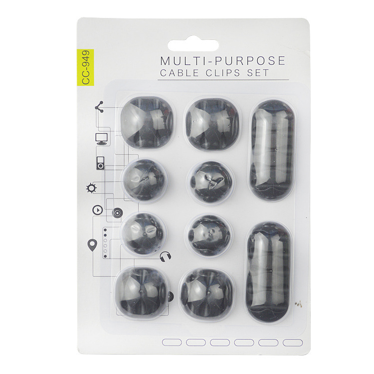 USB-Kabelhalter aus Silikon, 10er-Set 4