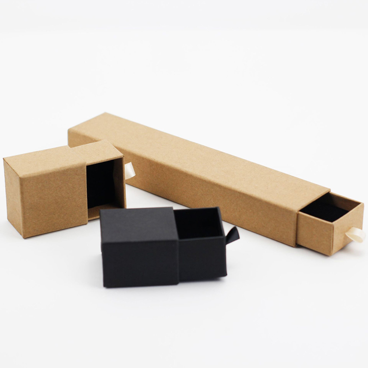 Kraftpapier-Schubladenbox geprägt wiederverwendbar 3