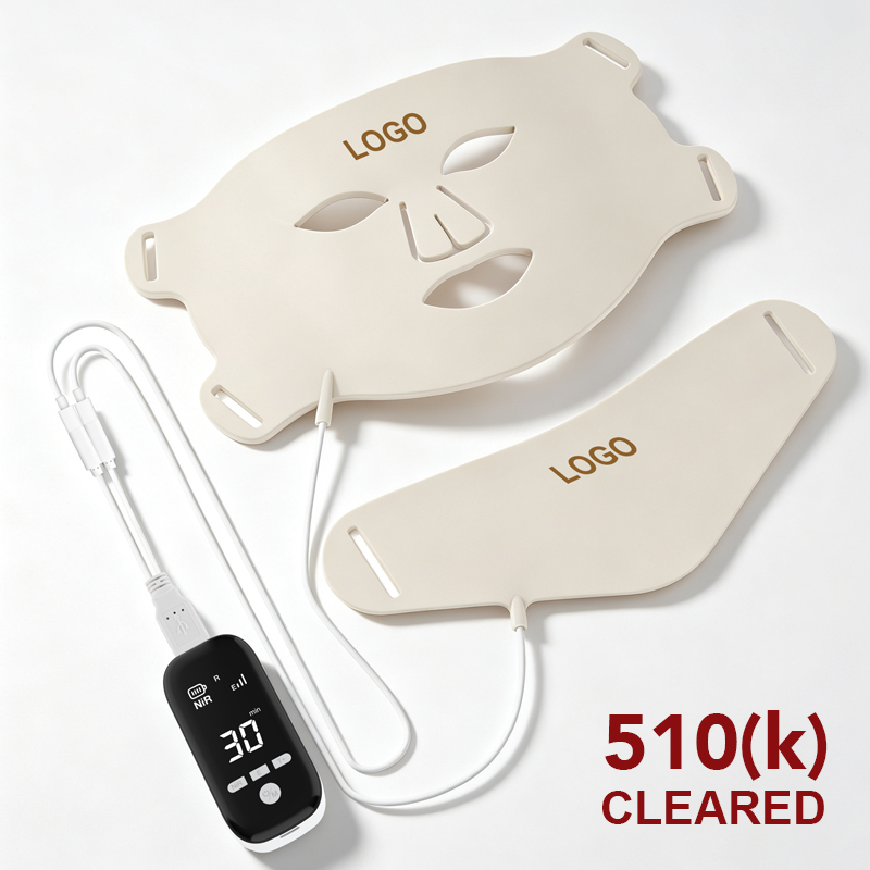 Rotlicht Gesichtsmaske mit Hals Handgerät 2