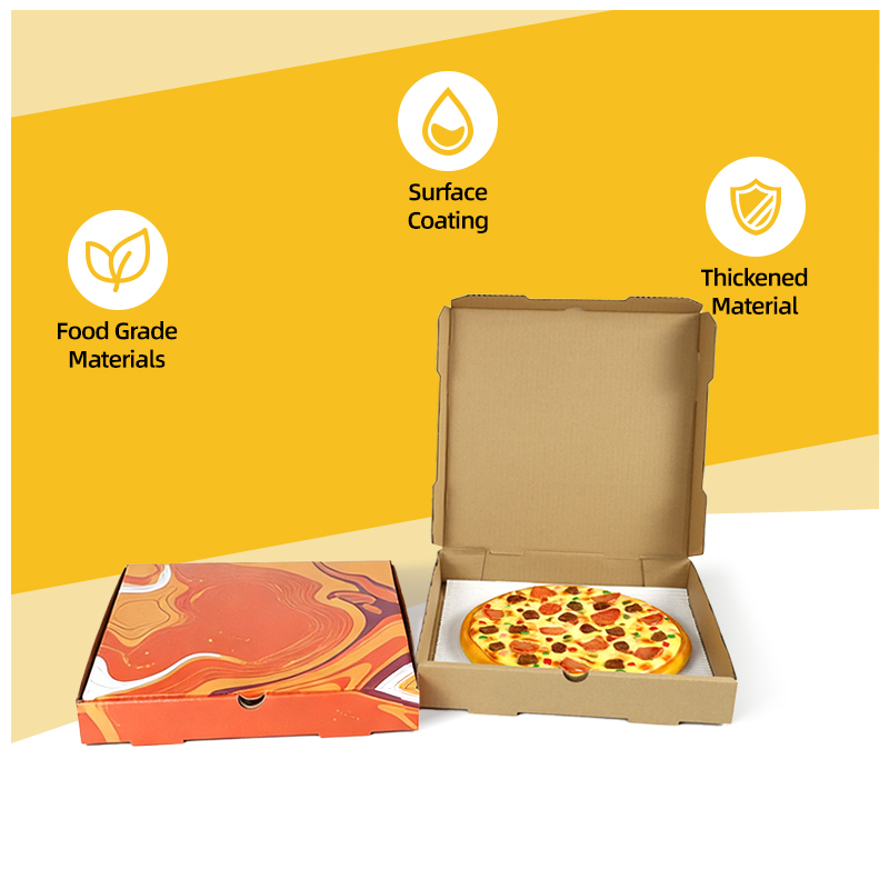 Biologisch abbaubare Wellpappe Pizzakarton 33x33 cm 3