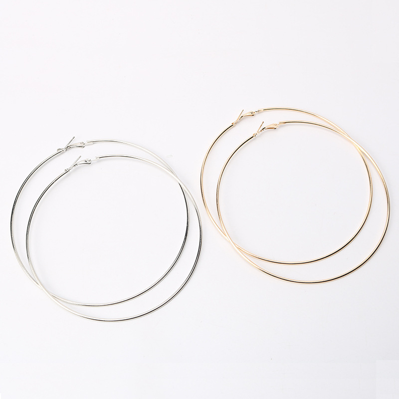 Große Goldene Kreolen Damen Trendy 2