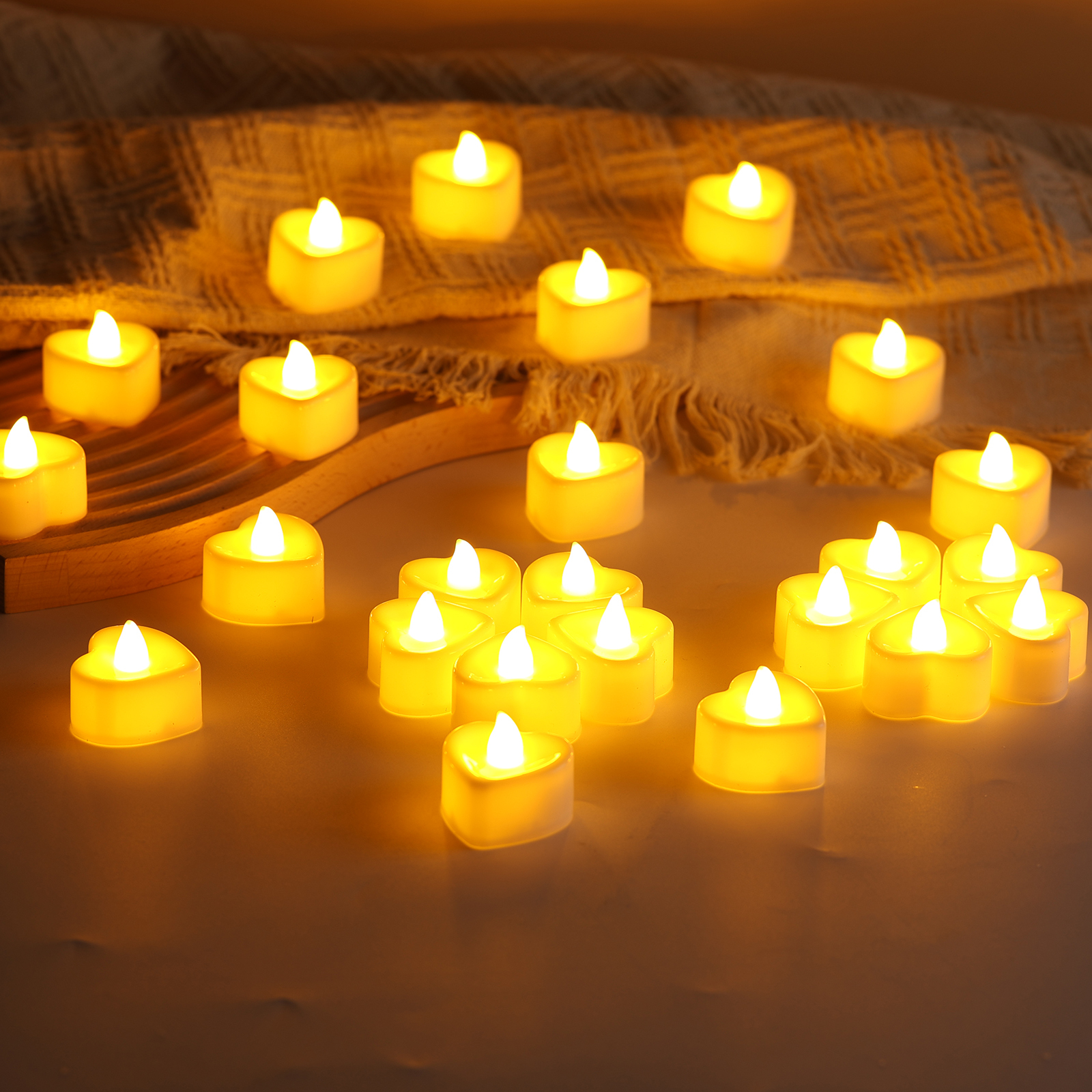 Flackernde LED-Herzteelichter für Hochzeiten 2
