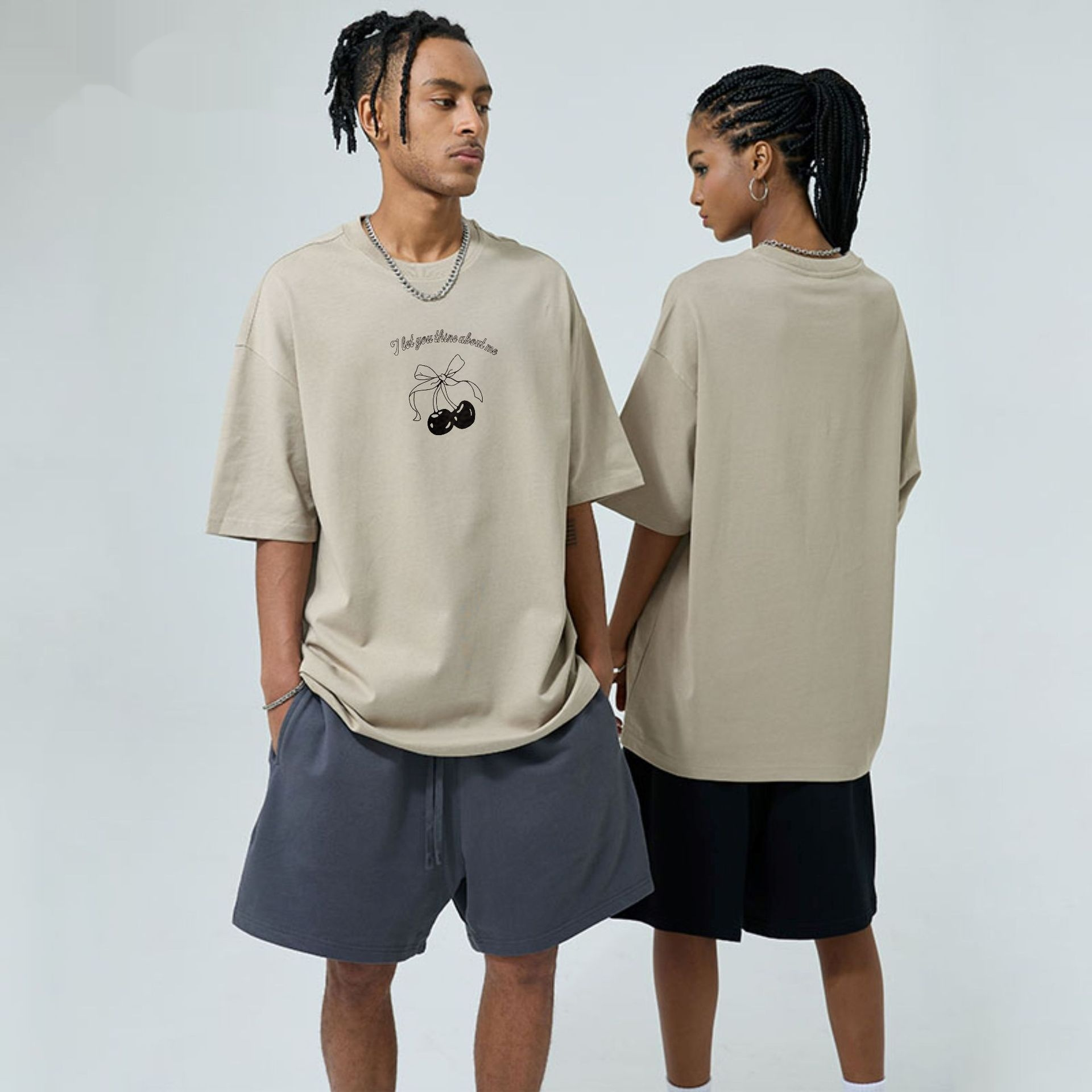 Kurzarm-T-Shirt im ethnischen Stil mit Rundhals 3
