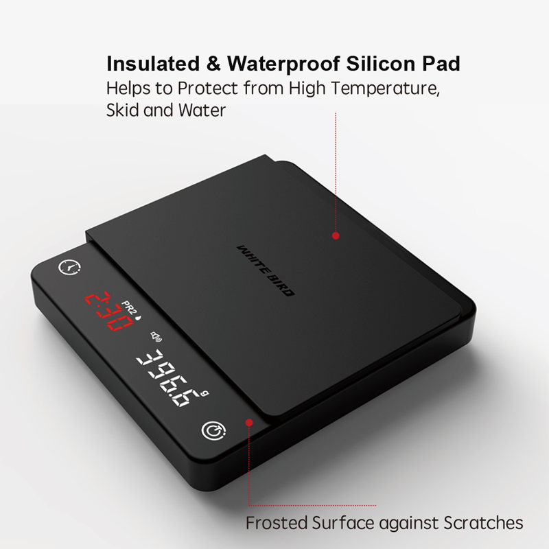 USB-C Digitale Kaffeewaage Mini Schwarz 4
