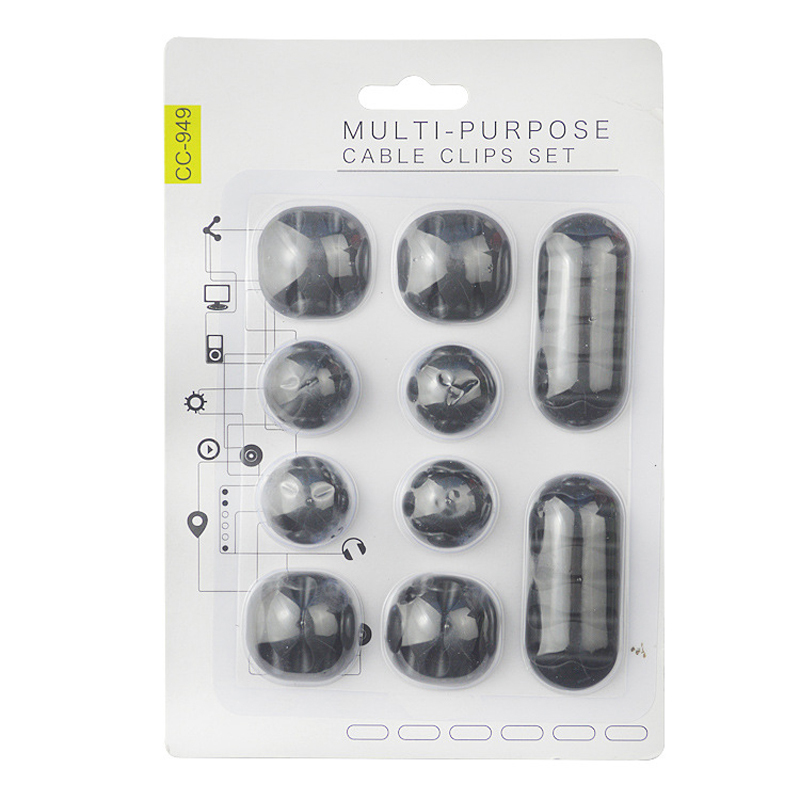 Silikon-Kabelclips-Set für den Schreibtisch 4
