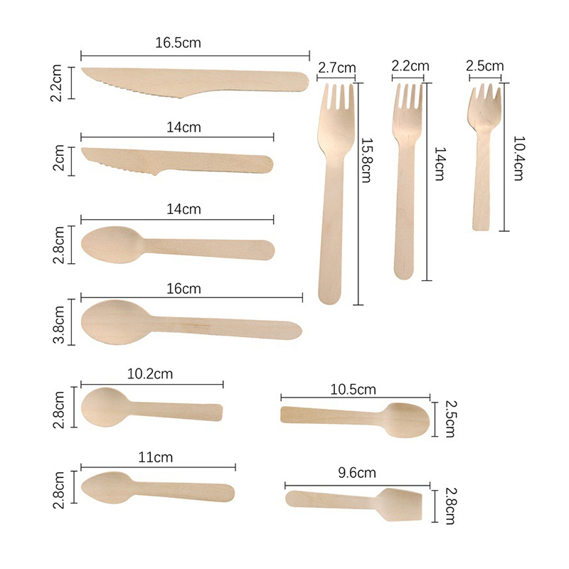 Holzbesteck-Set für Reisen, Mini 3