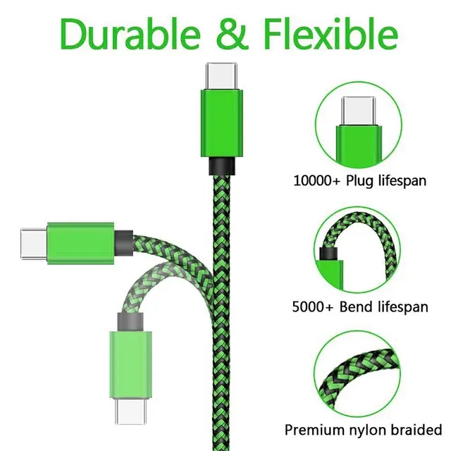 Geflochtenes Nylon-USB-C-Kabel, 2,4 A 4