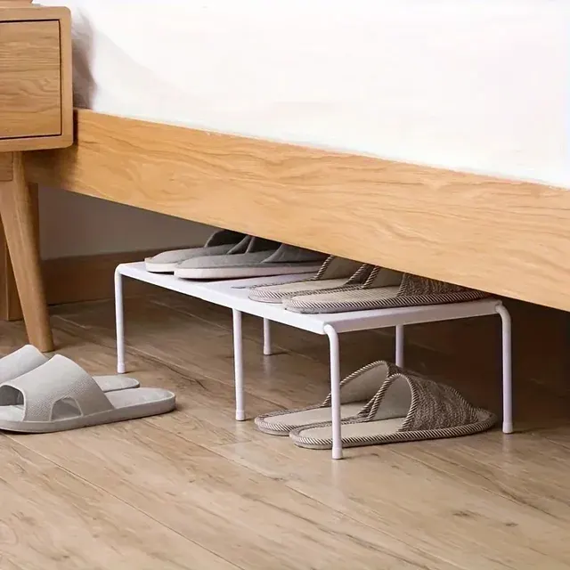 Verstellbares Schuhregal aus Kunststoff, Weiß 3