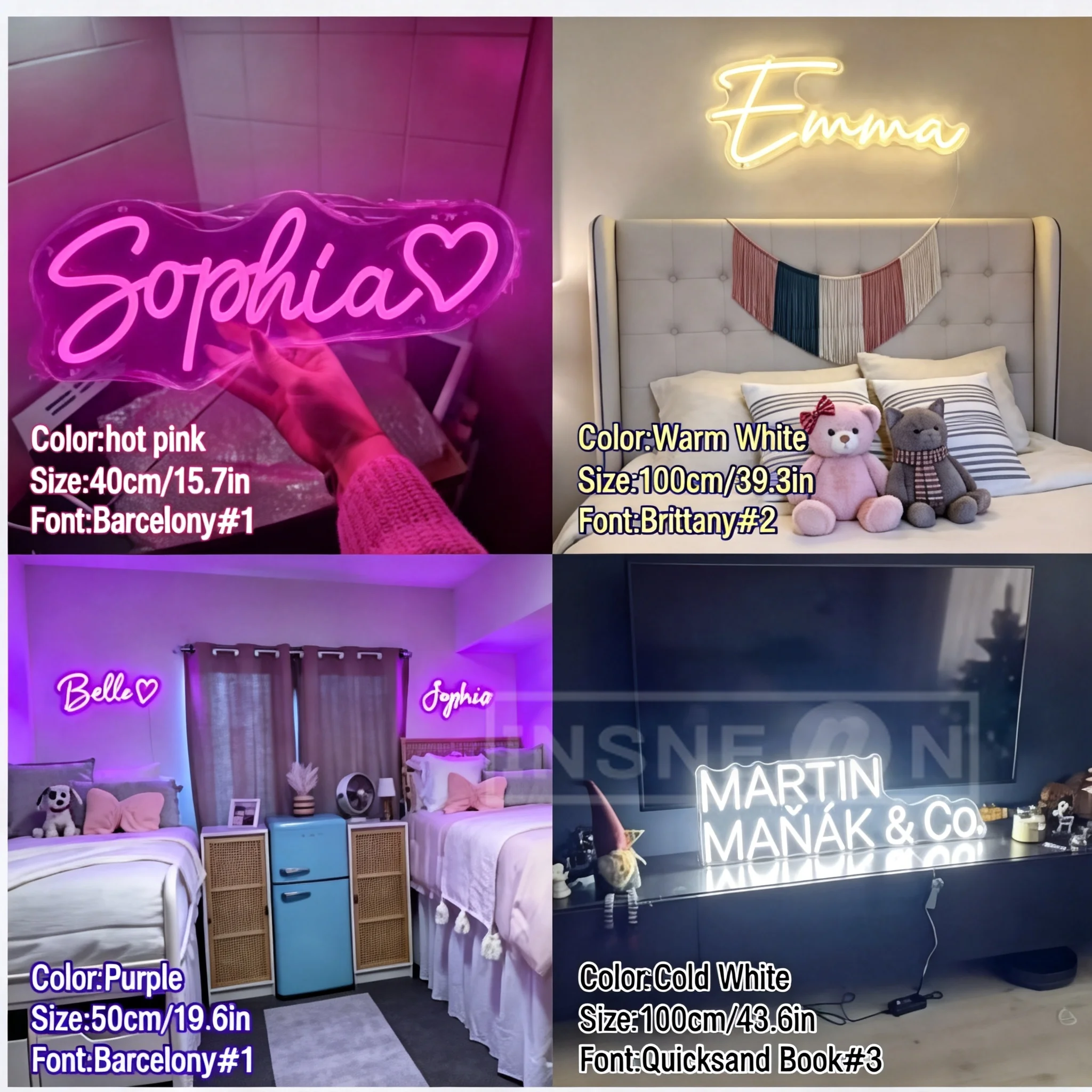 Personalisierbares LED-Neonschild für Kinder 3