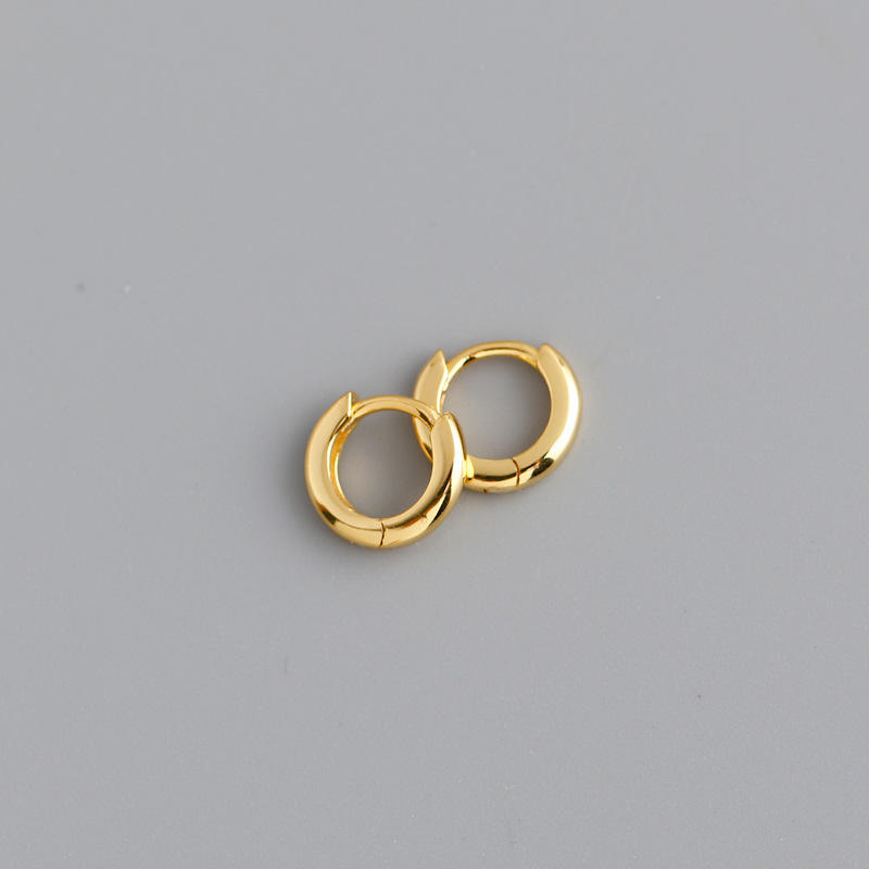 Schlichte Feine Sterlingsilber Creolen 3