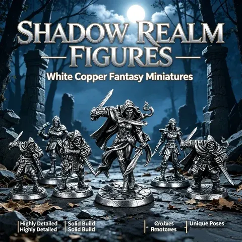 Unbemalte Metall-Miniaturfiguren