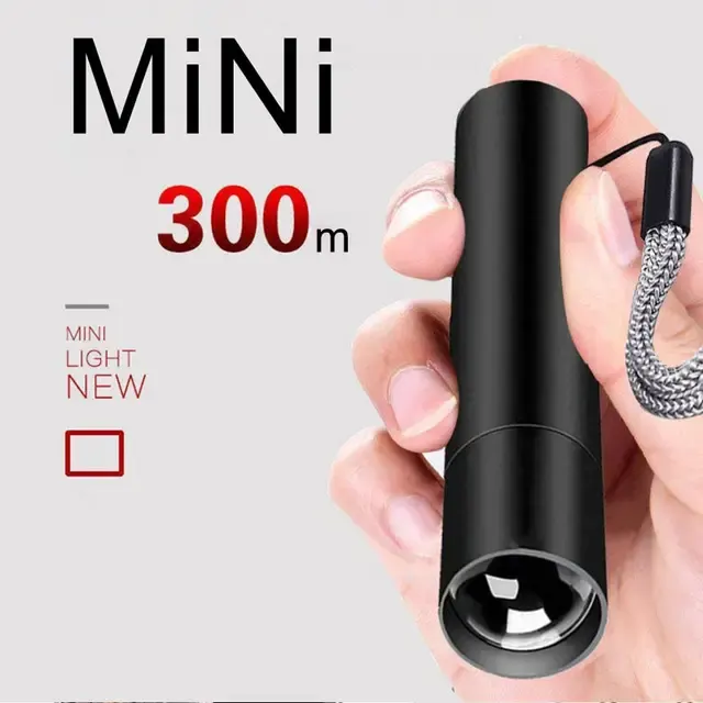 Mini-Teleskop-Taschenlampe, USB-wiederaufladbar, tragbar 3