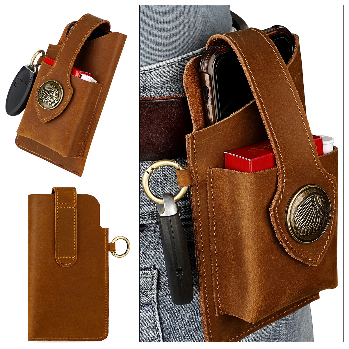 Retro-Hüfttasche aus PU-Leder 3