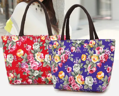Kleine Canvas-Henkeltasche im Casual-Stil