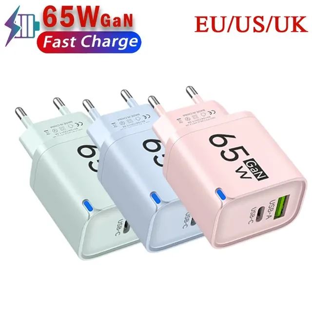 65W GaN USB-C Schnellladegerät, Reiseadapter 1