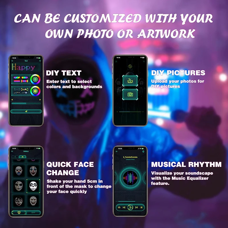 Bluetooth-LED-Maske 4