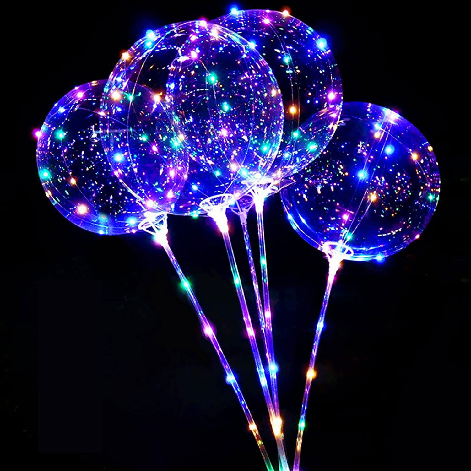 Transparente LED-Bobo-Ballons zum Leuchten