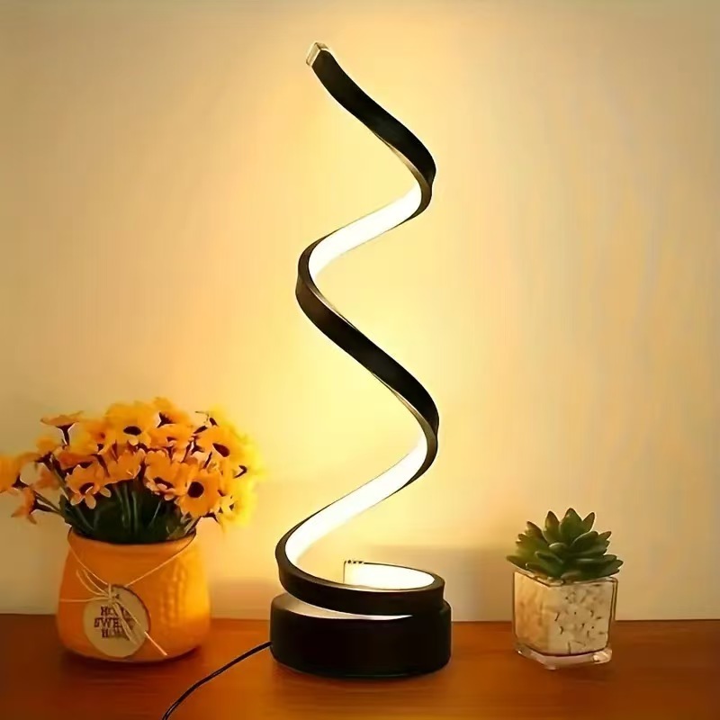 Minimalistische LED-Tischlampe mit Touch-Dimmer
