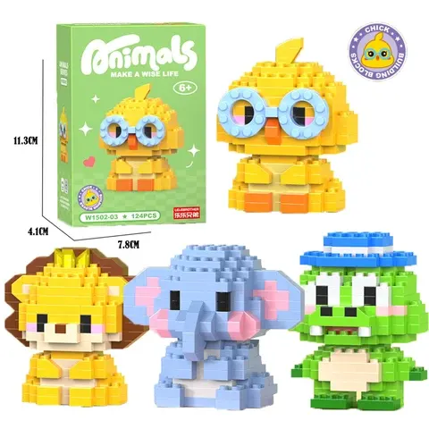 Kleine Tierserie Bausteine mit Box