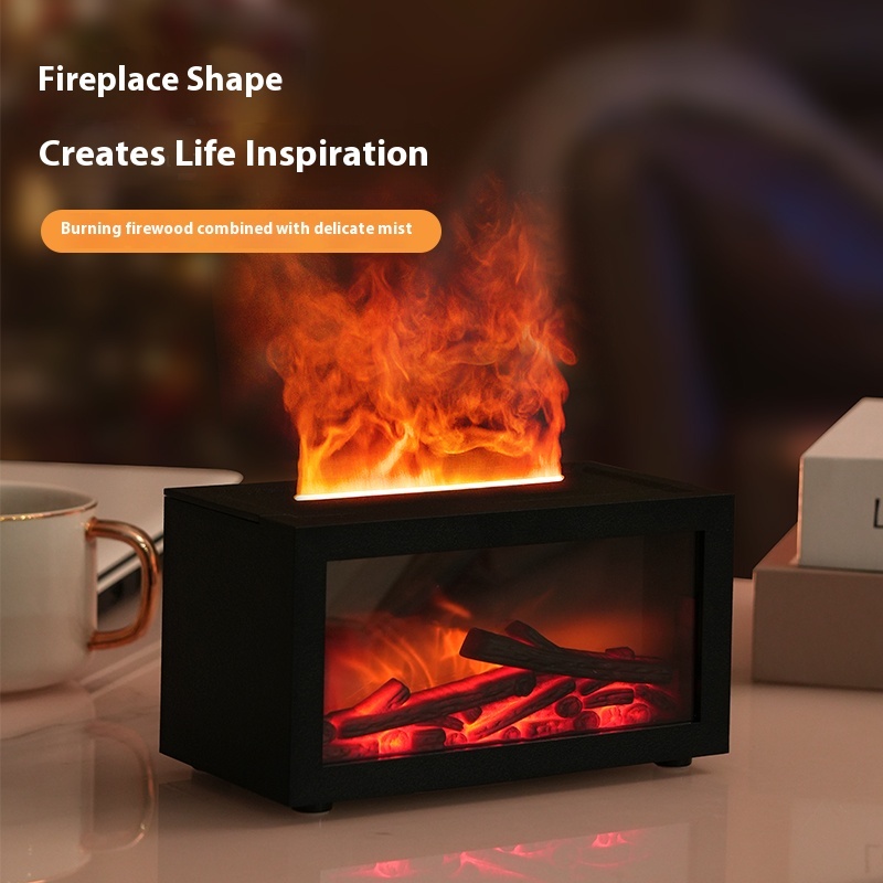 USB-Aroma-Diffuser mit 3D-Flamme 140ml 3