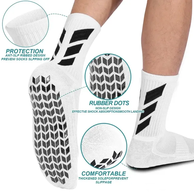 Antirutsch-Fußballsocken mit Klebepunkten, 1-3 Paar 2