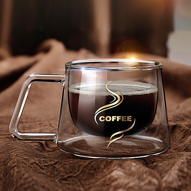 Doppelwandige Espressotasse aus Glas, 200 ml