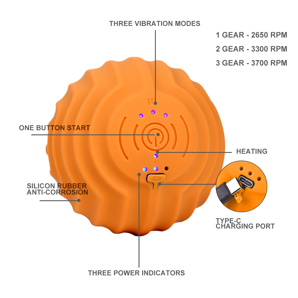 Faltbare Yoga-Faszienrolle mit Vibration 2