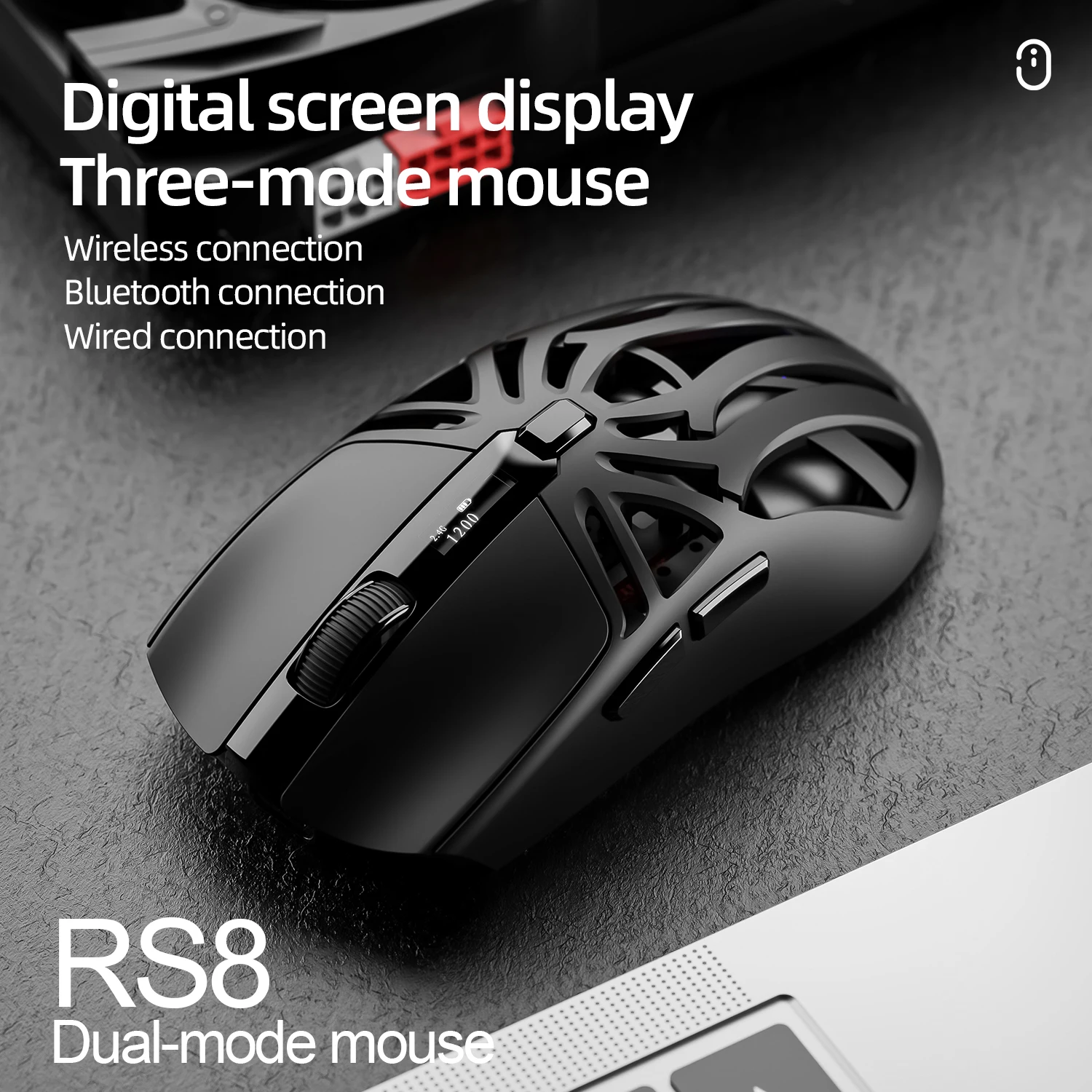 Leichte Bluetooth-Gaming-Maus mit 10000 DPI 3
