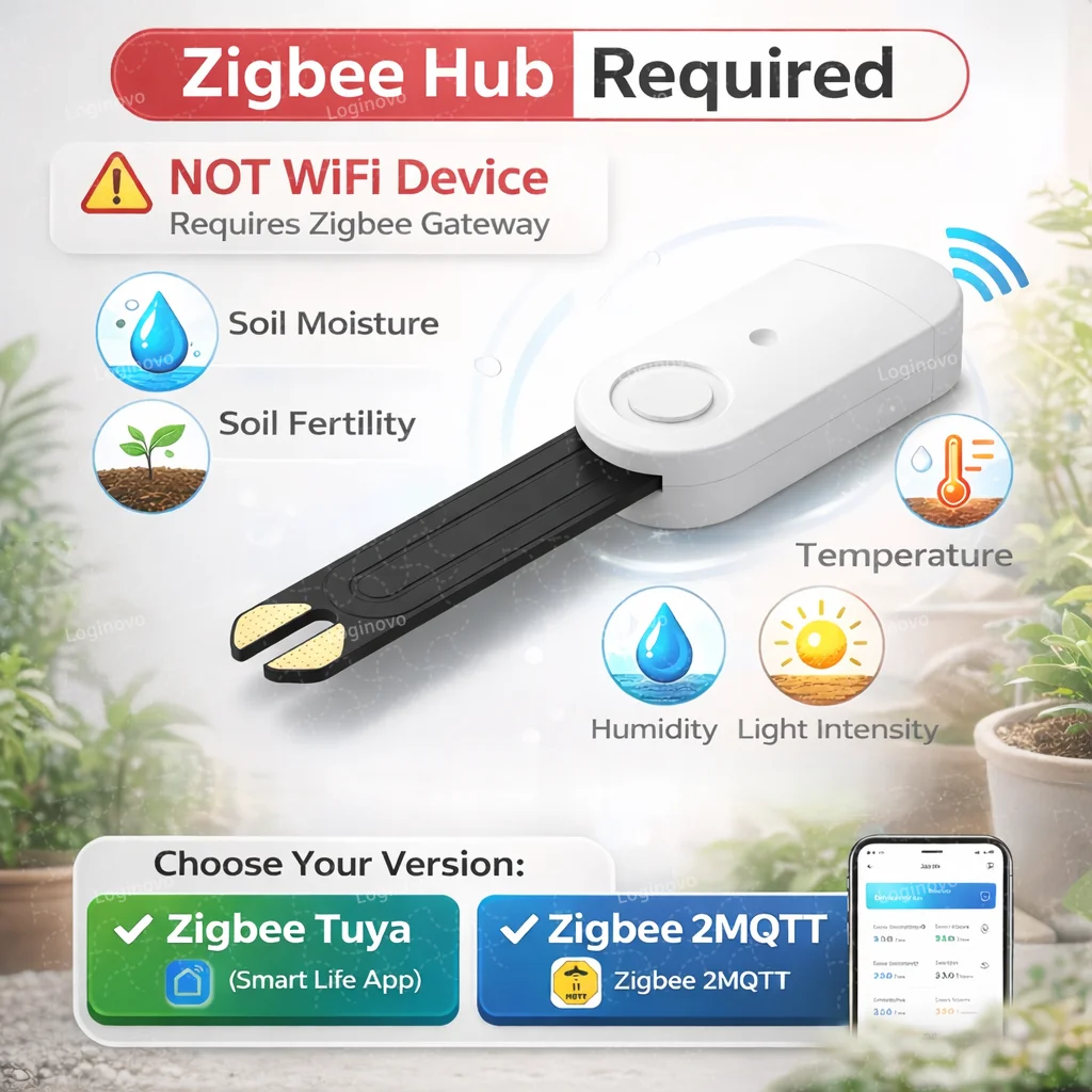 Zigbee-Bodensensor für Feuchtigkeit und Temperatur 3