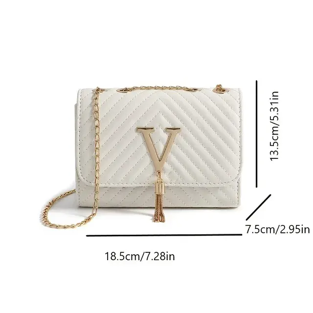 Damen-Pailletten-Clutch mit Quaste 1