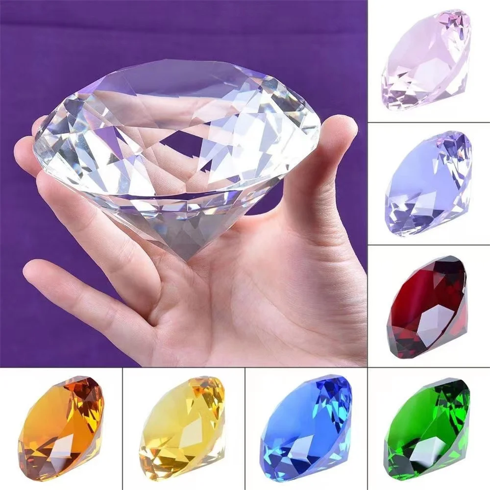 Diamantförmiger Kristall-Briefbeschwerer, 10 Farben 2