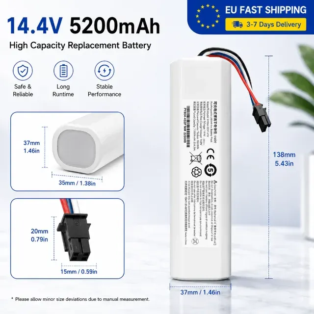 14,4V 12800mAh Li-Ionen-Akku für Saugroboter 2